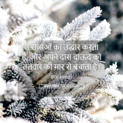 Picture 05 - भजन संहिता 144:10 HINIRV - तू राजाओं का - Bible Verse Picture