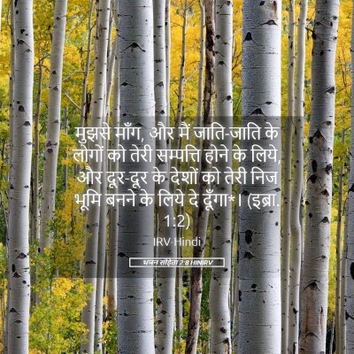 Picture 05 - भजन संहिता 2:8 HINIRV - मुझसे माँग, और मैं - Bible Verse Picture