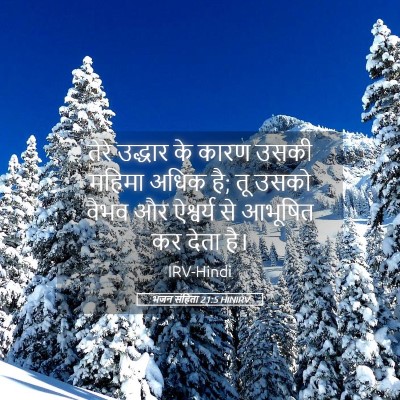 Picture 05 - भजन संहिता 21:5 HINIRV - तेरे उद्धार के - Bible Verse Picture