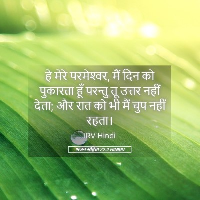 Picture 05 - भजन संहिता 22:2 HINIRV - हे मेरे परमेश्‍वर, - Bible Verse Picture