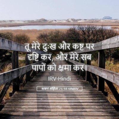 Picture 05 - भजन संहिता 25:18 HINIRV - तू मेरे दुःख और - Bible Verse Picture