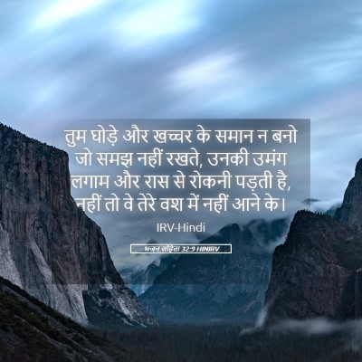 Picture 05 - भजन संहिता 32:9 HINIRV - तुम घोड़े और खच्चर - Bible Verse Picture