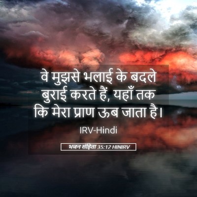 Picture 05 - भजन संहिता 35:12 HINIRV - वे मुझसे भलाई के - Bible Verse Picture