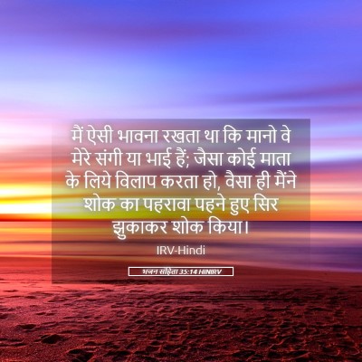 Picture 05 - भजन संहिता 35:14 HINIRV - मैं ऐसी भावना रखता - Bible Verse Picture