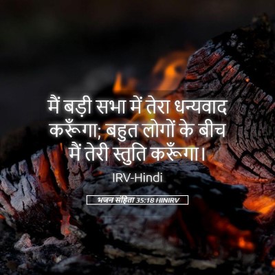 Picture 05 - भजन संहिता 35:18 HINIRV - मैं बड़ी सभा में - Bible Verse Picture