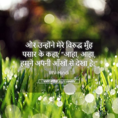 Picture 05 - भजन संहिता 35:21 HINIRV - और उन्होंने मेरे - Bible Verse Picture