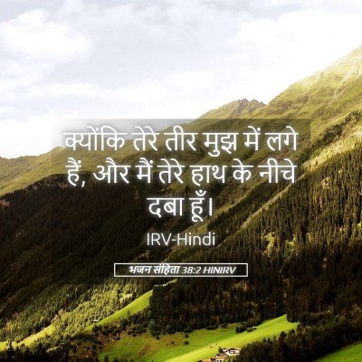 Picture 05 - भजन संहिता 38:2 HINIRV - क्योंकि तेरे तीर - Bible Verse Picture