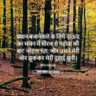 Picture 05 - भजन संहिता 40:1 HINIRV - प्रधान बजानेवाले - Bible Verse Picture