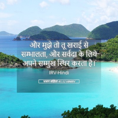 Picture 05 - भजन संहिता 41:12 HINIRV - और मुझे तो तू खराई - Bible Verse Picture