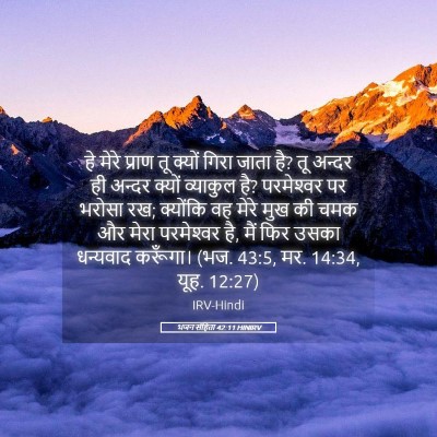 Picture 05 - भजन संहिता 42:11 HINIRV - हे मेरे प्राण तू - Bible Verse Picture