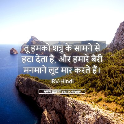 Picture 05 - भजन संहिता 44:10 HINIRV - तू हमको शत्रु के - Bible Verse Picture