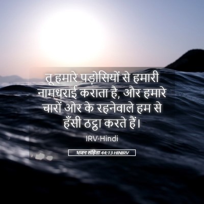 Picture 05 - भजन संहिता 44:13 HINIRV - तू हमारे - Bible Verse Picture