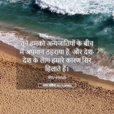 Picture 05 - भजन संहिता 44:14 HINIRV - तूने हमको - Bible Verse Picture
