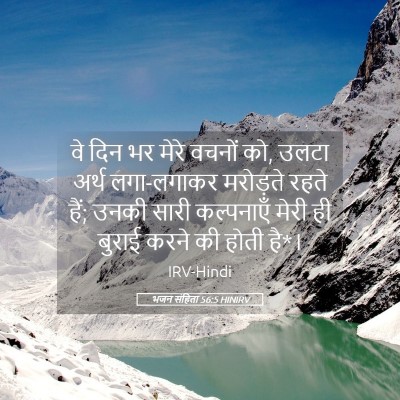 Picture 05 - भजन संहिता 56:5 HINIRV - वे दिन भर मेरे - Bible Verse Picture