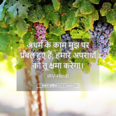 Picture 05 - भजन संहिता 65:3 HINIRV - अधर्म के काम मुझ पर - Bible Verse Picture