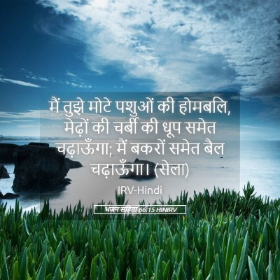 Picture 05 - भजन संहिता 66:15 HINIRV - मैं तुझे मोटे - Bible Verse Picture