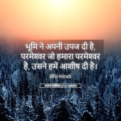 Picture 05 - भजन संहिता 67:6 HINIRV - भूमि ने अपनी उपज दी - Bible Verse Picture