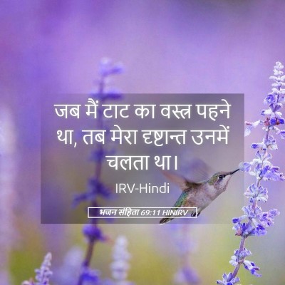 Picture 05 - भजन संहिता 69:11 HINIRV - जब मैं टाट का - Bible Verse Picture