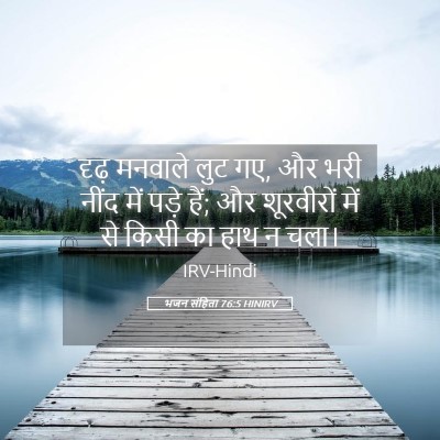 Picture 05 - भजन संहिता 76:5 HINIRV - दृढ़ मनवाले लुट गए, - Bible Verse Picture