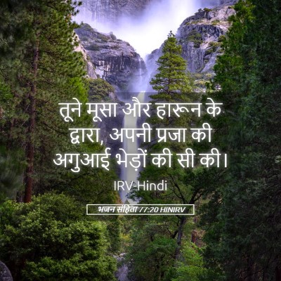 Picture 05 - भजन संहिता 77:20 HINIRV - तूने मूसा और हारून - Bible Verse Picture