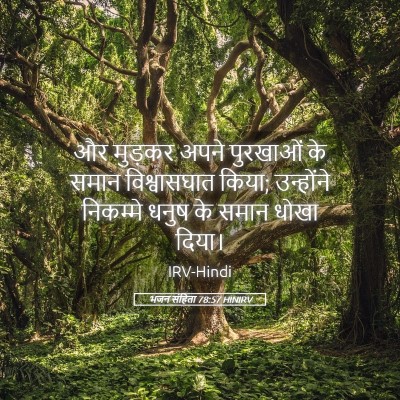 Picture 05 - भजन संहिता 78:57 HINIRV - और मुड़कर अपने - Bible Verse Picture