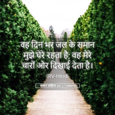 Picture 05 - भजन संहिता 88:17 HINIRV - वह दिन भर जल के - Bible Verse Picture