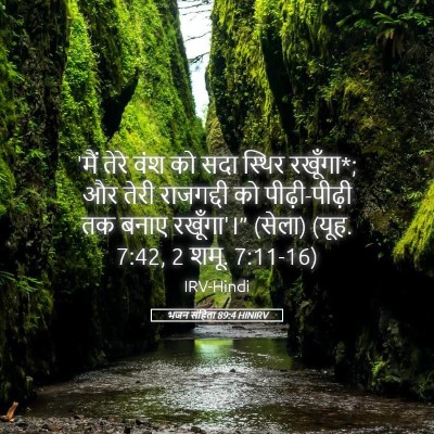 Picture 05 - भजन संहिता 89:4 HINIRV - 'मैं तेरे वंश को - Bible Verse Picture