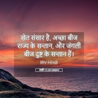 Picture 05 - मत्ती 13:38 HINIRV - खेत संसार है, अच्छा - Bible Verse Picture