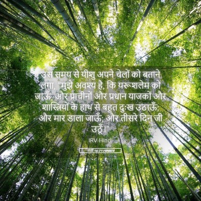 Picture 05 - मत्ती 16:21 HINIRV - उस समय से यीशु अपने - Bible Verse Picture