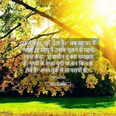 Picture 05 - मत्ती 17:25 HINIRV - उसने कहा, “हाँ, - Bible Verse Picture
