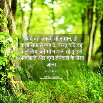 Picture 05 - मत्ती 18:17 HINIRV - यदि वह उनकी भी न - Bible Verse Picture