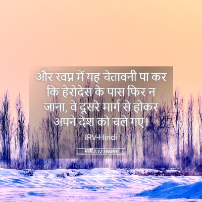 Picture 05 - मत्ती 2:12 HINIRV - और स्वप्न में यह - Bible Verse Picture