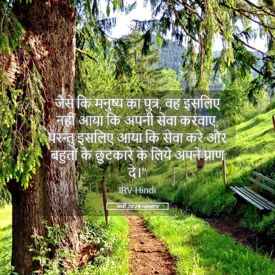 Picture 05 - मत्ती 20:28 HINIRV - जैसे कि मनुष्य का - Bible Verse Picture