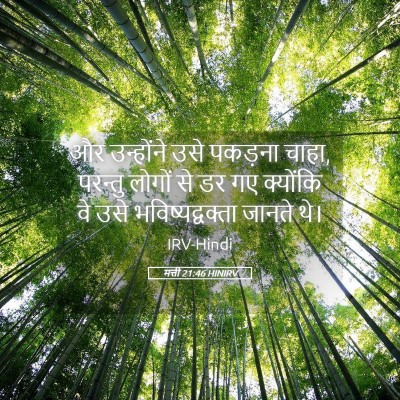 Picture 05 - मत्ती 21:46 HINIRV - और उन्होंने उसे - Bible Verse Picture