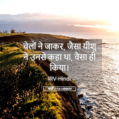 Picture 05 - मत्ती 21:6 HINIRV - चेलों ने जाकर, जैसा - Bible Verse Picture