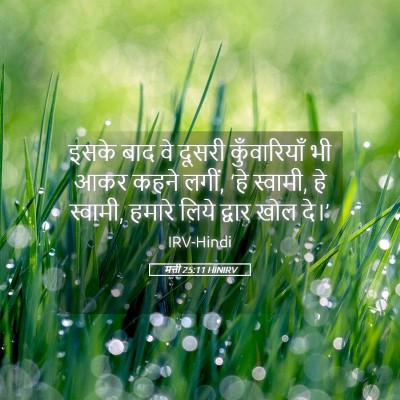 Picture 05 - मत्ती 25:11 HINIRV - इसके बाद वे दूसरी - Bible Verse Picture