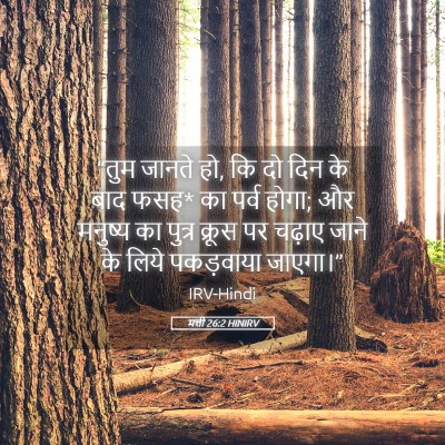 Picture 05 - मत्ती 26:2 HINIRV - “तुम जानते हो, कि - Bible Verse Picture