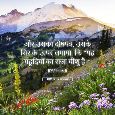 Picture 05 - मत्ती 27:37 HINIRV - और उसका दोषपत्र, - Bible Verse Picture
