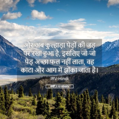 Picture 05 - मत्ती 3:10 HINIRV - और अब कुल्हाड़ा - Bible Verse Picture