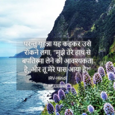 Picture 05 - मत्ती 3:14 HINIRV - परन्तु यूहन्ना यह - Bible Verse Picture
