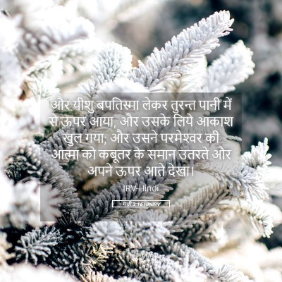 Picture 05 - मत्ती 3:16 HINIRV - और यीशु बपतिस्मा - Bible Verse Picture