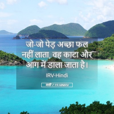 Picture 05 - मत्ती 7:19 HINIRV - जो-जो पेड़ अच्छा फल - Bible Verse Picture
