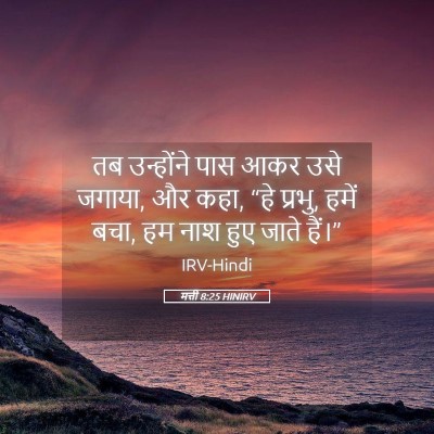 Picture 05 - मत्ती 8:25 HINIRV - तब उन्होंने पास - Bible Verse Picture