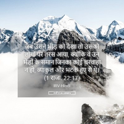 Picture 05 - मत्ती 9:36 HINIRV - जब उसने भीड़ को - Bible Verse Picture