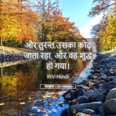 Picture 05 - मरकुस 1:42 HINIRV - और तुरन्त उसका - Bible Verse Picture
