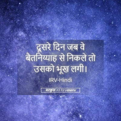 Picture 05 - मरकुस 11:12 HINIRV - दूसरे दिन जब वे - Bible Verse Picture