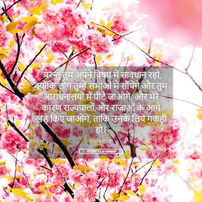 Picture 05 - मरकुस 13:9 HINIRV - “परन्तु तुम अपने - Bible Verse Picture