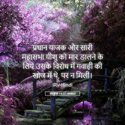 Picture 05 - मरकुस 14:55 HINIRV - प्रधान याजक और - Bible Verse Picture