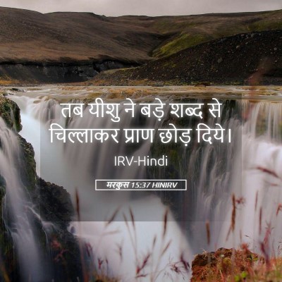 Picture 05 - मरकुस 15:37 HINIRV - तब यीशु ने बड़े - Bible Verse Picture
