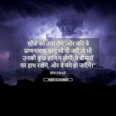 Picture 05 - मरकुस 16:18 HINIRV - साँपों को उठा - Bible Verse Picture